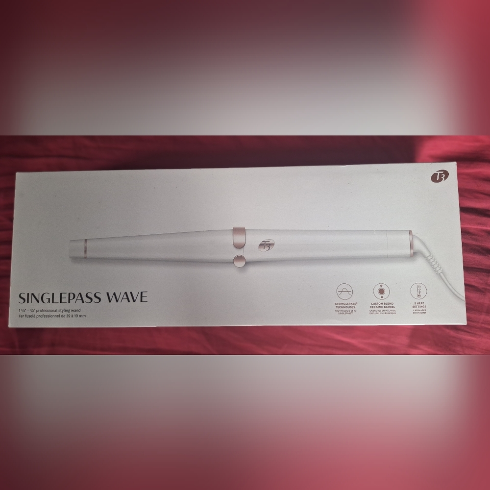 Singlepass Wave 1 1/4" -3/4" professional styling wand